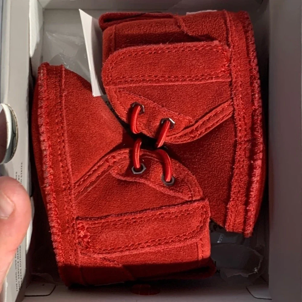 Ugg Australia Baby Neumel Red Booties Unisex Infant Size 0/1